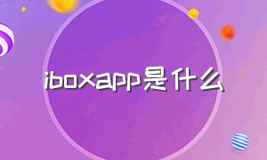 iboxapp是什么（iBOXapp下载苹果）