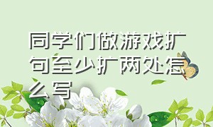 同学们做游戏扩句至少扩两处怎么写