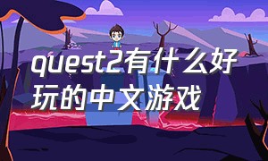 quest2有什么好玩的中文游戏（quest2和电脑端的游戏有什么区别）