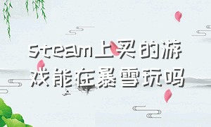 steam上买的游戏能在暴雪玩吗