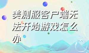 美测服客户端无法开始游戏怎么办