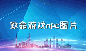 致命游戏npc图片（致命游戏十二门npc图片）