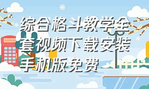 综合格斗教学全套视频下载安装手机版免费