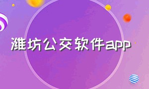 潍坊公交软件app（潍坊公交车app下载安装最新版）