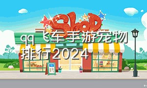 qq飞车手游宠物排行2024