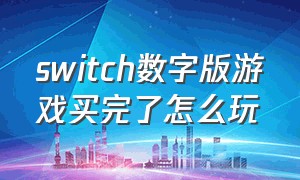 switch数字版游戏买完了怎么玩（switch游戏数字版怎么在手机上买）