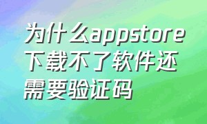 为什么appstore下载不了软件还需要验证码（为什么appstore下载不了软件还需要验证码登录）