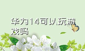 华为14可以玩游戏吗