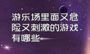 游乐场里面又危险又刺激的游戏有哪些