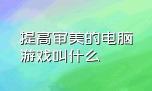 提高审美的电脑游戏叫什么