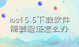 ios15.5下载软件需要验证怎么办