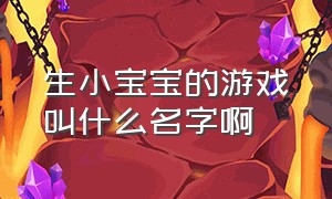 生小宝宝的游戏叫什么名字啊