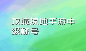 攻城掠地手游中级称号（攻城掠地手游国家赏令如何获得）