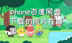 iphone百度网盘下载的照片在哪里