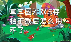 真三国无双5存档下载后怎么用不了