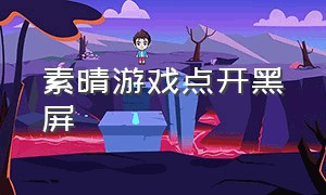 素晴游戏点开黑屏