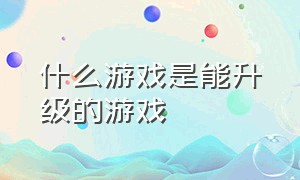 什么游戏是能升级的游戏（什么游戏是能升级的游戏软件）