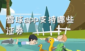 雪球app支持哪些证券（雪球app下载）