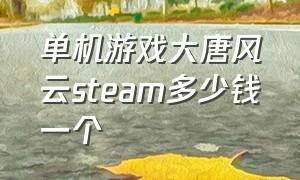 单机游戏大唐风云steam多少钱一个