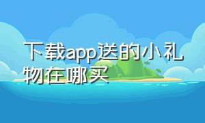 下载app送的小礼物在哪买