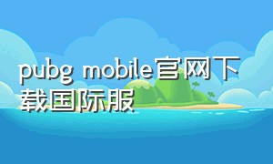 pubg mobile官网下载国际服
