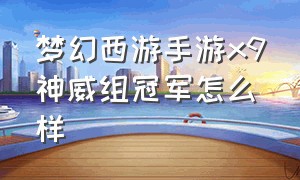 梦幻西游手游x9神威组冠军怎么样（梦幻西游手游x9神威组冠军怎么样啊）