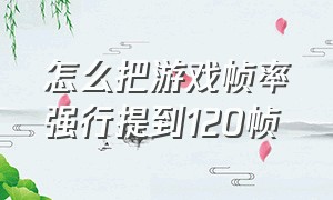 怎么把游戏帧率强行提到120帧