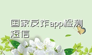 国家反诈app检测短信