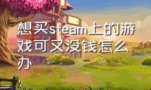 想买steam上的游戏可又没钱怎么办