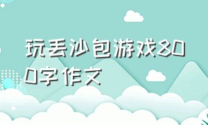 玩丢沙包游戏800字作文