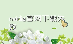 nvidia官网下载失败（nvidia官网下载不能安装）