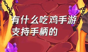 有什么吃鸡手游支持手柄的（吃鸡手游官方专用手柄）