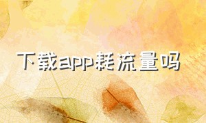 下载app耗流量吗