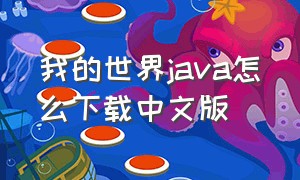 我的世界java怎么下载中文版（我的世界如何下载有中文的java版）