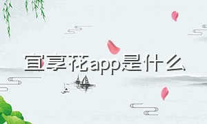 宜享花app是什么（宜享花app在哪找官方电话）