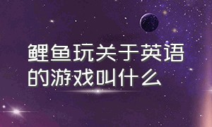 鲤鱼玩关于英语的游戏叫什么