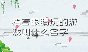 捂着眼睛玩的游戏叫什么名字（蒙着眼睛找人的游戏叫什么游戏）