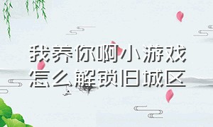 我养你啊小游戏怎么解锁旧城区