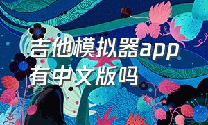 吉他模拟器app有中文版吗