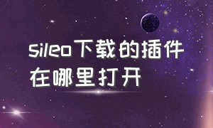 sileo下载的插件在哪里打开