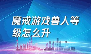 魔戒游戏兽人等级怎么升