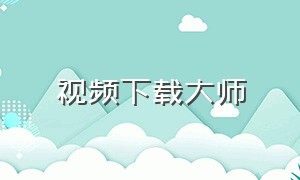 视频下载大师