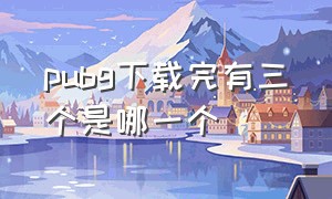 pubg下载完有三个是哪一个