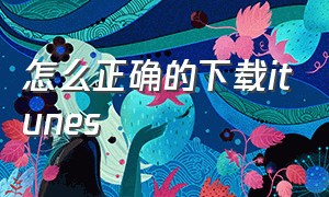 怎么正确的下载itunes