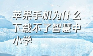 苹果手机为什么下载不了智慧中小学（下载的智慧中小学app使用什么打开）