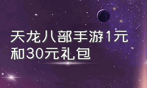 天龙八部手游1元和30元礼包（天龙八部手游88元名望礼包）