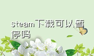 steam下载可以暂停吗（为什么steam下载自己暂停了）