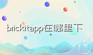 brickitapp在哪里下（brickit app安卓上架时间）