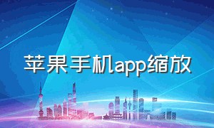 苹果手机app缩放