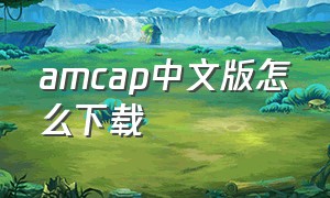 amcap中文版怎么下载